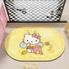 Alfombra de Piso de Barro Diatómico de Anime de Dibujos Animados para el Hogar, Entrada de Baño, Alfombra Absorbente de Agua, Fácil de Limpiar, Alfombra de Piso de Baño, Dropshipping