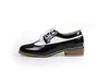 Sapatos Casuais Femininos Neutros com Cabeça Redonda e Combinação de Cores, Sapatos Lazy Femininos com Cadarço Frontal e Salto, Fabricantes de Sapatos Femininos Atacado