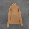 Top Base Camada de Tricô Canelado Gola Alta Longmei para Mulheres Novo Estilo Outono/Inverno 2026 lc Slim Fit Manga Raglan Roupa Íntima Top Emagrecedor