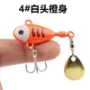 Liga de Zinco Submarino VIB Modelo Impresso em 3D Lançamento Longo Pequeno Redemoinho Giratório Vibratório Spinnerbait Mini Isca Isca Artificial