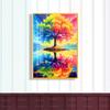Árbol de colores de punto de cruz real de Mona Lisa, nuevo sueño moderno, hermosa decoración de porche para sala de estar, bordado de hilo hecho a mano