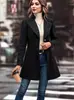 Abrigo de Lana de Color Sólido con Solapa, Ajustado, Estilo Nuevo Otoño e Invierno, Ropa de Mujer Transfronteriza de Amazon Europea y Americana 2026 (con forro)