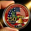 Medalha Comemorativa do Exército de Comércio Exterior Transfronteiriço Acrílico Plano 2D Impressão UV Coleção de Insígnias Estrangeiras Ornamento de Presente Comemorativo