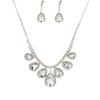 Juego de Dos Piezas de Collar y Pendientes de Gota de Agua con Diamantes de Colores para Banquete de Boda Nupcial Accesorios de Vestido de Noche Conjunto de Colgante de Joyería