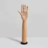 Soporte de Exhibición de Mano de Madera Maciza Soporte para Anillos de Joyería Modelo de Mano Articulado Decoración de Exhibición de Joyería para Ventana