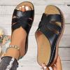 2024 Transfronteiriça Novo Tamanho Grande Sapatos Femininos Estilo Europeu e Americano Chinelos para Mulheres Estação Independente da Amazon Wish