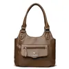 Bolso Grande de Capacidad 2026 con Textura Sencilla, Nuevo Bolso Tote de Color Sólido a la Moda para Mujer, Bolso de Hombro y Bolso Cruzado