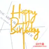 Decoración de Pastel Tarjeta de Feliz Cumpleaños Inserción de Enchufe Acrílico Adornos de Celebridad de Internet Bandera para Insertar en Postre de Horneado