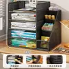 Prateleira de Armazenamento para Classificação de Assuntos Porta-livros de Mesa Estante em Camadas Porta-arquivos de Mesa para Estudante Prateleira de Armazenamento de Livros Uso Doméstico