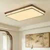EYPHI/ Nueva Luz de Techo para Sala de Estar Estilo Chino Madera de Nogal Negro Norteamericano Dormitorio Retro Estudio Protección Ocular Techo
