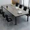 Mesa longa simples para conferências, mesa simples para treinamento, bancada para sala de conferências, mesa longa combinada para discussões, mesa de escritório moderna