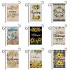 Amazon Cross Border Verano Flores de Girasol Exterior Bandera de Patio Lino Primavera Decorativa Doble Cara Bandera de Jardín