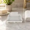 Jabonera Colgante de Pared Jabonera Drenante Estante para Jabón Estante para Jabón Estante de Almacenamiento sin Perforaciones Viaje Hogar Portátil Baño