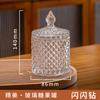 Frasco de vidrio transparente con tapa, ideal para guardar dulces, hisopos de algodón, pinceles de maquillaje, bolígrafos y té.