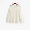Blusa de Tricô Fina com Gola Redonda e Mangas Longas para Mulheres Plus Size, Estilo Outono 2026, Tricô Soltinho para Mulheres Plus Size 23788