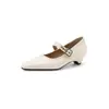 Súper Hermosos~ Zapatos Mary Jane de Mujer con Tacón Grueso y Correa Única con Tacón de 3.5cm, Tallas 33-43, Tallas Grandes para Ventas Transfronterizas