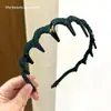 Aro de Cabelo Grande Onda de Tecido Suave Novo para Outono Início das Mulheres Aro para o Topo da Cabeça Craniana Aro de Cabelo com Temperamento para Lavar o Rosto Maquiagem