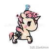 Serie de lindos unicornios de dibujos animados Parche plano de resina para horquilla con fondo blanco Accesorios de joyería DIY, 1Yc27845