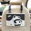 El organizador de respaldo de asiento de coche Blue Rain, con un lindo diseño de panda, es una caja de almacenamiento versátil para el coche y un cubo de basura estilo caricatura.