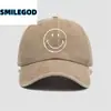 Gorra de Béisbol con Cara Sonriente de Dibujos Animados para Hombres y Mujeres, Gorra de Pico Estilo Fresco, Sombrero para el Sol para Protección Solar al Aire Libre
