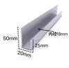 Aleación de aluminio ranura en forma de U de lados desiguales Ranura para colgar tarjetas de fotos de letreros Borde de tablero de madera Tira decorativa de perfil Acabado de borde de azulejo