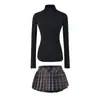 Pantalones Falda Plisados a Cuadros Dulces y Picantes para Niñas, Novedad Primavera/Verano 2026 Cintura Alta Anti-Exposición Mini Falda Ultra Corta para Chicas Atrevidas