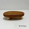Bandeja de Madera de Estilo Japonés, Bandeja Creativa Irregular de Madera Maciza de Ébano, Bandeja para Almacenamiento de Té, Snacks y Alimentos Estilo Muji