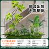 Gran simulación de diseño combinado de paisaje verde interior plantas verdes falsas biónicas avanzadas debajo de las escaleras adornos de árboles decorativos