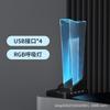 Soporte Transparente para Auriculares RGB Alimentado por USB Controlado por Luz Estación de Acoplamiento Tres en Uno Hub de 4 Puertos