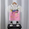 Camisa Polo Infantil Verão 2025 Novo Estilo Manga Curta Crianças Camiseta Esportiva Casual com Letra Tendência da Moda de Verão para Meninos