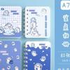 A7 Cuaderno de Bobina Enrollable Estudiante Creativo Cuaderno Pequeño Bolsillo con Solapa Cuaderno de Pantalones Diario Bloc de Notas de Oficina Portátil Venta al por Mayor