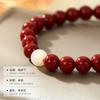 Sob a figueira-de-bengala, o vento nacional vermelho cinábrio natural pulseira de contas de jade Hetian feminina este ano pulseira de contas de transferência presente atacado