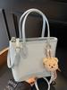 Bolso bandolera informal tipo cubo, portátil, de alta calidad, con patrón tejido, para mujer, ideal para el trabajo y el uso diario.
