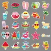 50 pegatinas de verano lindas de dibujos animados creativas impermeables decorativas para diario de mano tarjeta goo cuaderno pegatinas para taza