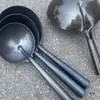 Pala Negra de Hierro Extra Gruesa para Recoger Pintura de Piedra Verdadera, Alimento para Animales, Ceniza, Tierra y Cemento para Instalación de Azulejos y Trabajos de Construcción