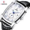 CHENXI Reloj Nuevo cuadrado Reloj de Hombre Correa calendario resistente al agua reloj de cuarzo Oro Rosa Amanecer Reloj 8209