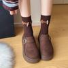Pantuflas Birkenstock de Suela Gruesa para Mujer Otoño 2025 Nuevo Uso Exterior Baotou Media Pantufla Versátiles de Suela Blanda Cómodos Zapatos Slip-On
