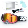 Set de Casco de Motocicleta Clásico en Stock, Gafas Todoterreno, Gafas de Exterior a Prueba de Viento, Gafas de Esquí UV, Gafas de Montar