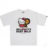 Camiseta de manga corta de la marca japonesa de moda BAPE, peso pesado de verano 240g algodón puro, camuflaje de cabeza de mono, tiburón mono, venta al por mayor transfronteriza