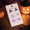 El juego de pendientes más vendido con elementos peculiares de cabeza de calabaza y murciélago fantasma, pendientes de Halloween de dibujos animados de nicho personalizados transfronterizos