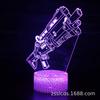 E-commerce transfronterizo superventas bastion night luz nocturna 3D alpaca cosechadora paracaidismo lámpara de mesa colorida luz de regalo creativa
