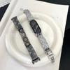 Piezas Metálicas Curvas de Diamante de Tres Hojas con Goteo de Pegamento Correa para Reloj Inteligente Xiaomi Mi Band 8/9 Pulsera