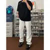 Estilo de Hong Kong de Moda para Hombre Verano Nueva Llegada Personalidad Letra Pantalones de Mezclilla Hip Hop INS Tendencia de Calle Alta Canalla Guapo Pantalones Largos Guapo