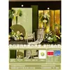Arranjo de Aniversário Personalizado com Folha de Ouro de Um Ano Parede de Fundo para Menino e Menina Nova Cena de Decoração de Bebê com Tema Chinoiserie e Mesa de Banquete em Placa KT