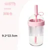 Taza de Café Comestible Estilo Nuevo, Taza Portátil de Gran Capacidad con Popote, Vaso de Agua Portátil para Exteriores con Popote, Taza de Té de Leche al por Mayor