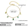 Vibrações coloridas de verão para uma menina doce: pulseira de joia com múltiplos fios de zircônia cúbica de aço inoxidável, banhada a ouro 18K, multicolorida e de formato único para mulheres