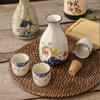 Taça de vinho colorida à mão cerâmica estilo japonês saquê taça pequena de vinho pote de vinho copo para vinho quente separador de vinho cor sob o esmalte restaurante de sushi taça de vinho branco