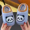 Pantuflas de Algodón para Niños Capibara Otoño e Invierno Antideslizantes Peludas Zapatos para Niños y Niñas Puntera Cerrada Pantuflas de Algodón Cubierta para el Talón