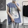 Chaleco Hong Kong Estilo Japonés para Hombre Verano Ins Calle con Estilo Camiseta de Baloncesto Juvenil Holgado Cuello Redondo Sin Mangas
