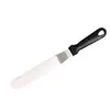 Suministro espátula de acero inoxidable con mango de plástico de 8 pulgadas espátula recta espátula para crema de besos herramientas para hornear cuchillo para pasteles